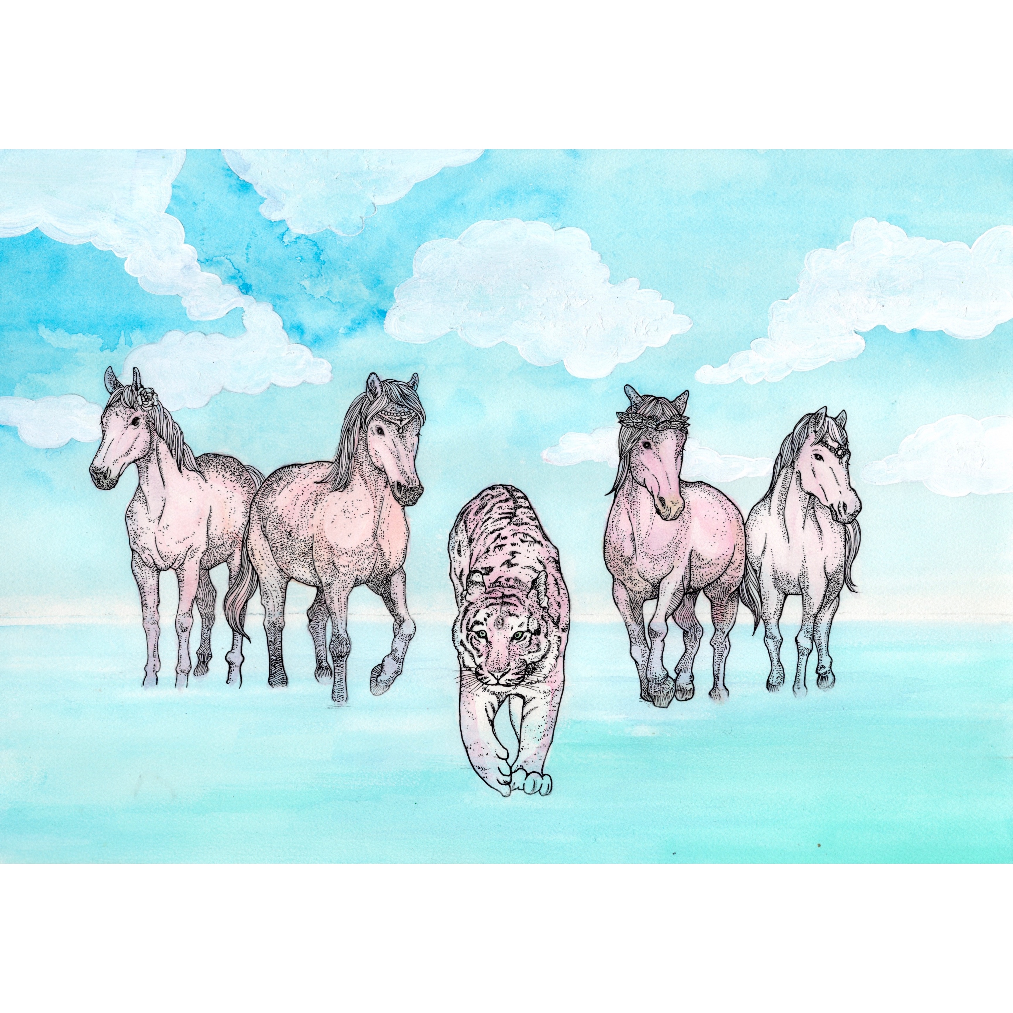 『静寂の空を聴く』原画