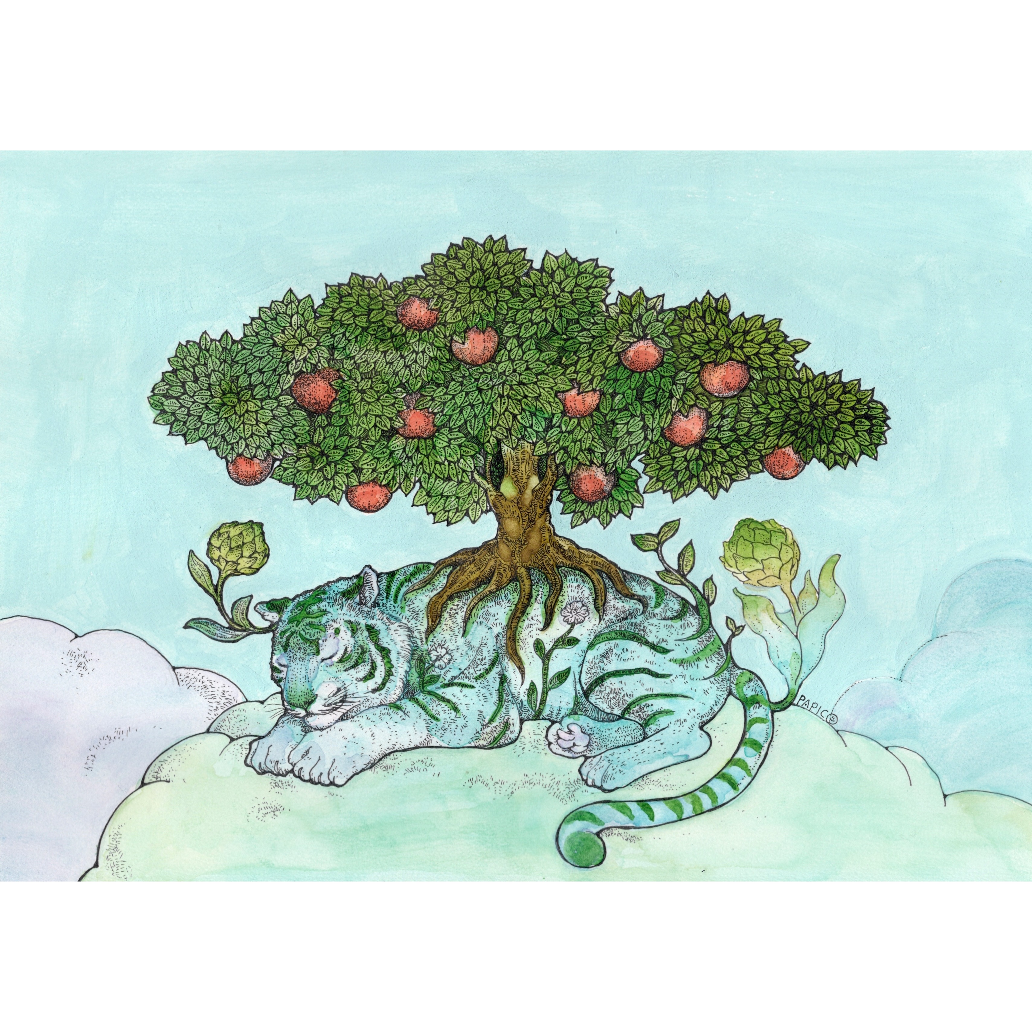 『森の息吹に抱かれる』原画